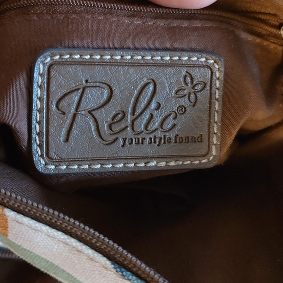 Relic Floral Crossbody Bag with Multicolor Design 9.5"X9.5" - Picture 6 of 9